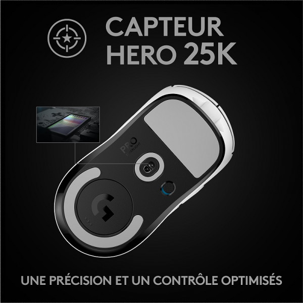 Logitech G Wireless Gaming Pro X Superlight (Blanc) Souris Logitech, Ultra Pc Gamer Maroc