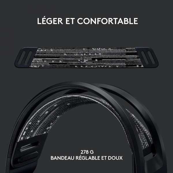 Logitech G733 Lightspeed Black Casques Logitech, Ultra Pc Gamer Maroc