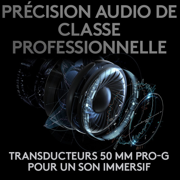 Logitech G Pro X Wireless Lightspeed Gaming Headset (Noir) Casques Logitech, Ultra Pc Gamer Maroc
