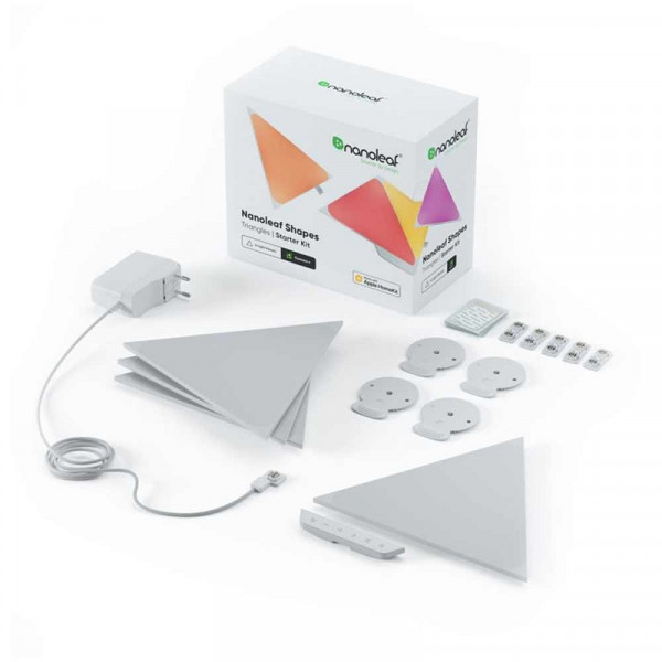 Nanoleaf Shapes Triangles Starter Kit (4 pièces) Périphériques de jeu Nanoleaf, Ultra Pc Gamer Maroc