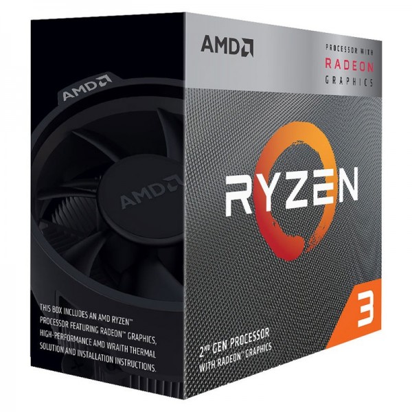 AMD Ryzen 3 3200G Wraith Stealth Edition (3.6 GHz / 4 GHz) BOX Processeurs AMD, Ultra Pc Gamer Maroc