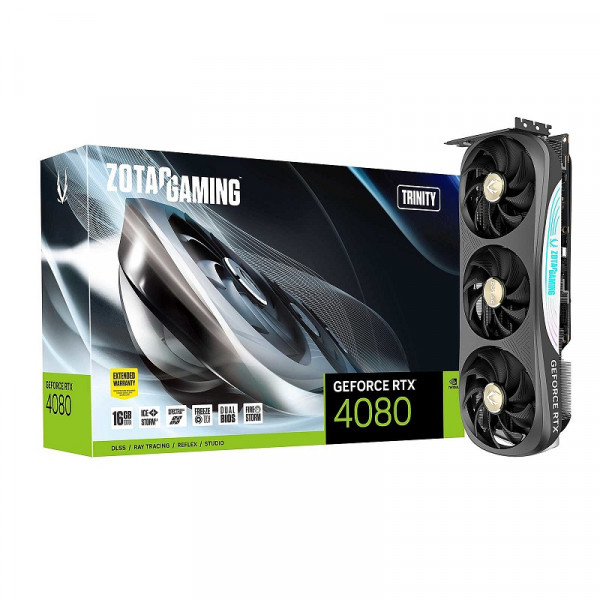 ZOTAC GeForce RTX 4080 Trinity 16GB GDDR6X Cartes graphiques Zotac, Ultra Pc Gamer Maroc