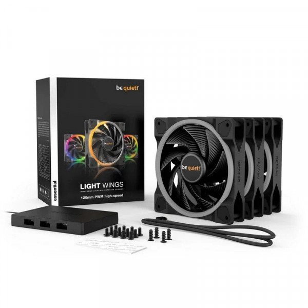 be quiet! Light Wings 120 mm PWM High Speed ARGB Triple Pack Refroidissement be quiet!, Ultra Pc Gamer Maroc