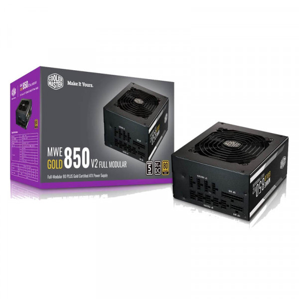 Cooler Master MWE Gold 850 Full Modular V2 80PLUS GOLD 850W Alimentations PC Cooler Master, Ultra Pc Gamer Maroc