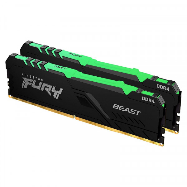 Kingston FURY Beast RGB 16Go (2 x 8Go) DDR4 3200 MHz CL16 Mémoire vive PC Kingston, Ultra Pc Gamer Maroc