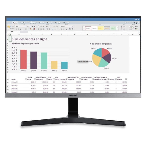 Samsung S24R35AFHU 24" 75Hz Moniteurs Samsung, Ultra Pc Gamer Maroc