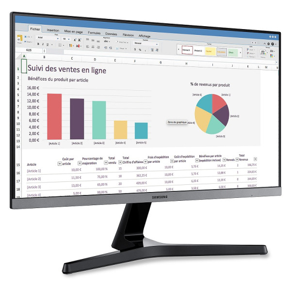 Samsung S24R35AFHU 24" 75Hz Moniteurs Samsung, Ultra Pc Gamer Maroc