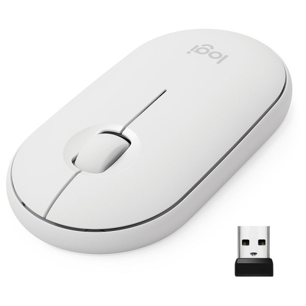 Logitech Pebble M350 (Blanc) Souris Logitech, Ultra Pc Gamer Maroc