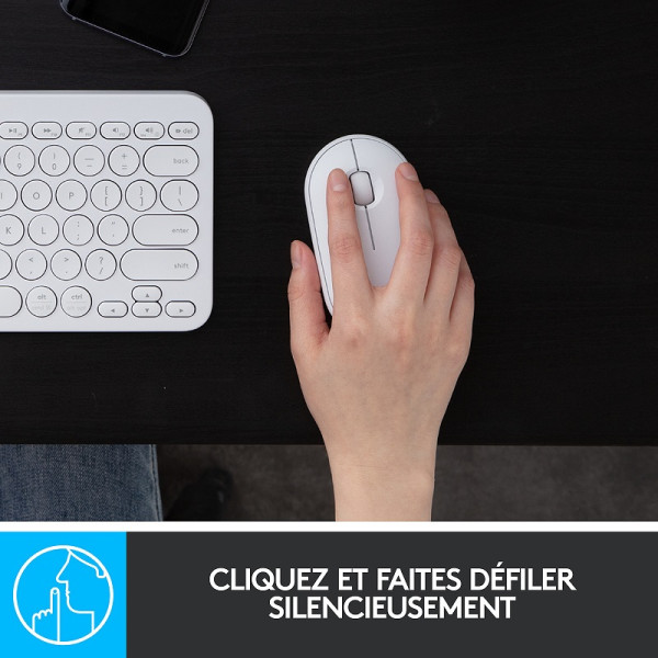 Logitech Pebble M350 (Blanc) Souris Logitech, Ultra Pc Gamer Maroc