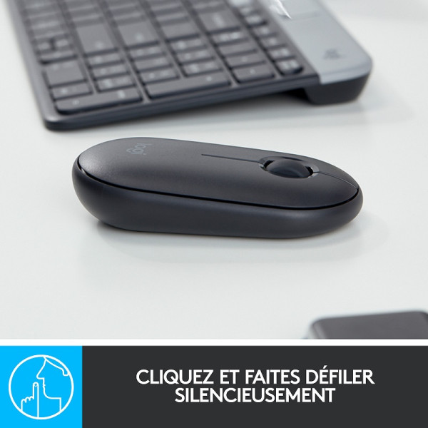 Logitech Pebble M350 (Graphite) Souris Logitech, Ultra Pc Gamer Maroc