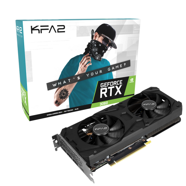 KFA2 GeForce RTX 3060 (1-Click OC) 8GB GDDR6 Cartes graphiques KFA2, Ultra Pc Gamer Maroc