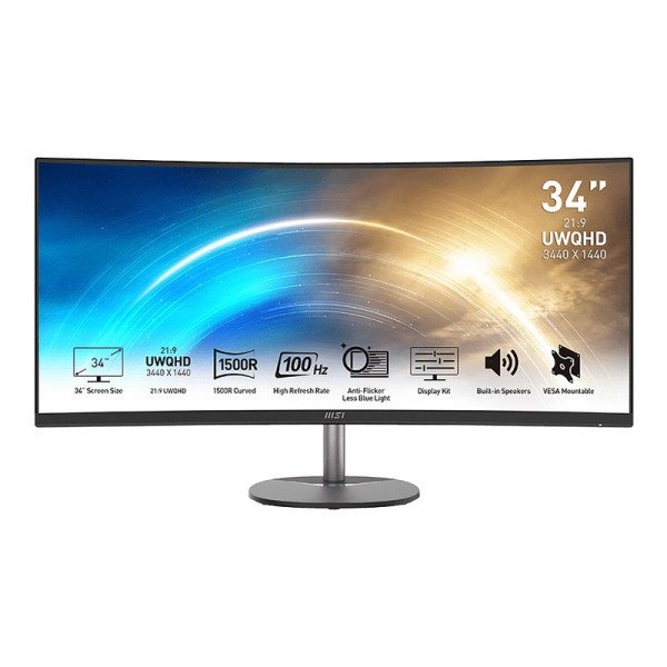 MSI PRO MP341CQ 34" 100Hz Freesync Curved Moniteurs Gamer MSI, Ultra Pc Gamer Maroc