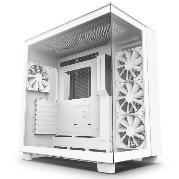 NZXT H9 Flow White Boitiers PC NZXT, Ultra Pc Gamer Maroc
