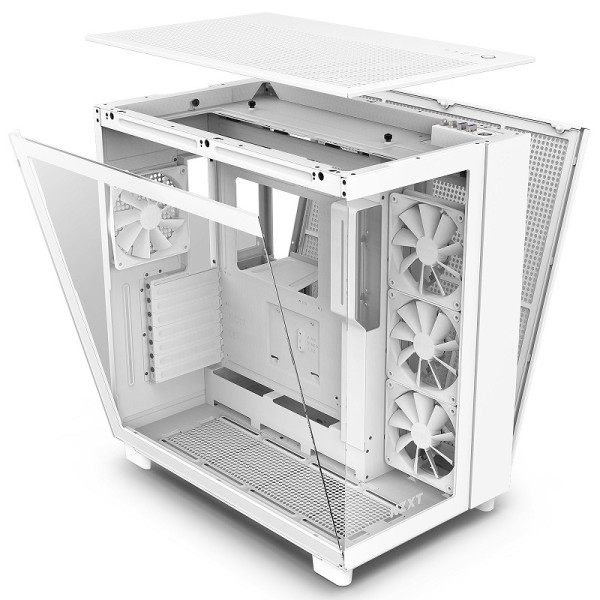 NZXT H9 Flow White Boitiers PC NZXT, Ultra Pc Gamer Maroc
