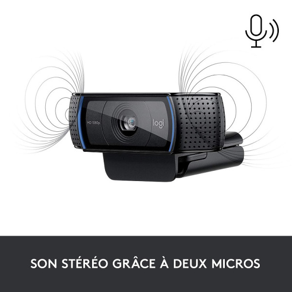 Logitech HD Pro Webcam C920 Refresh Webcams Logitech, Ultra Pc Gamer Maroc