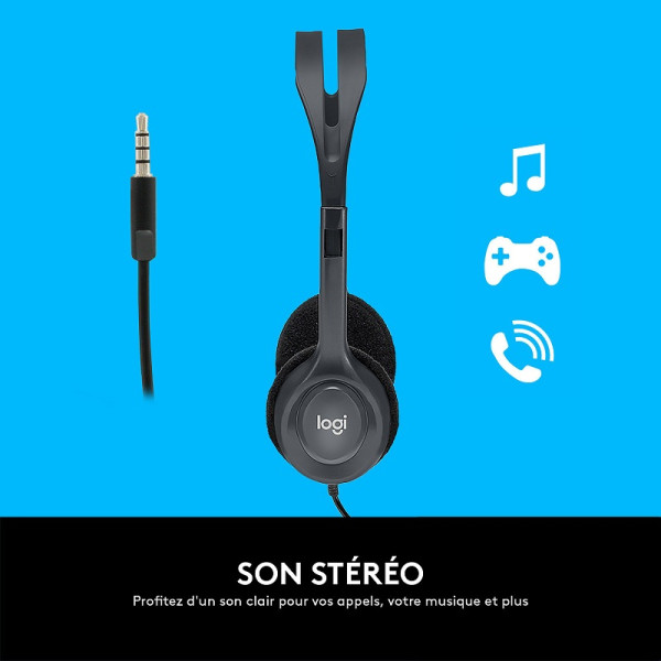 Logitech Stereo Headset H111 Casques Logitech, Ultra Pc Gamer Maroc