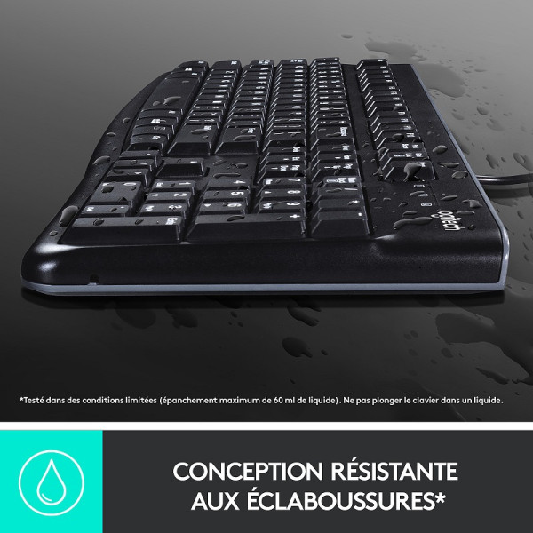 Logitech Keyboard K120 AZERTY Claviers Logitech, Ultra Pc Gamer Maroc