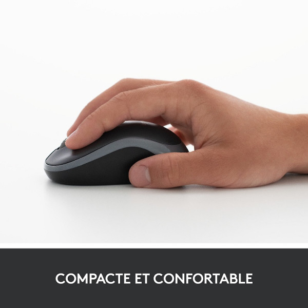 Logitech Wireless Mouse M185 (Gris) Souris Logitech, Ultra Pc Gamer Maroc