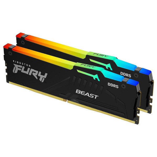 Kingston FURY Beast RGB 16Go (2 x 8Go) DDR5 5200 MHz CL36 Mémoire vive DDR5 Kingston, Ultra Pc Gamer Maroc