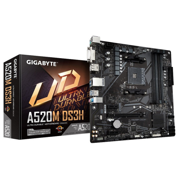 Gigabyte A520M DS3H Cartes mères Gigabyte, Ultra Pc Gamer Maroc