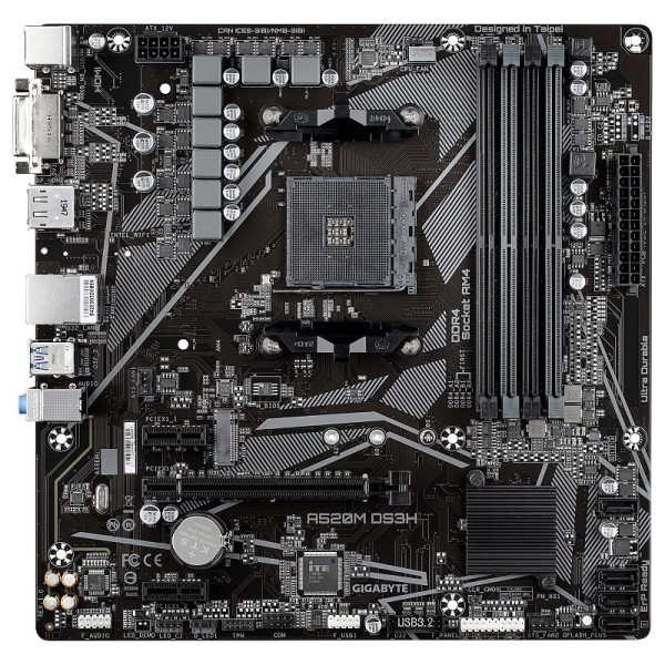 Gigabyte A520M DS3H Cartes mères Gigabyte, Ultra Pc Gamer Maroc