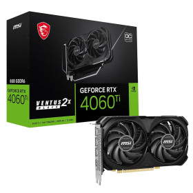 MSI GeForce RTX 4060 Ti VENTUS 2X BLACK OC 8GB GDDR6 Cartes graphiques MSI, Ultra Pc Gamer Maroc