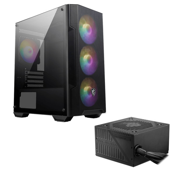 MSI MAG FORGE M100A RGB + MSI MAG A600DN 80PLUS Boitiers PC MSI, Ultra Pc Gamer Maroc