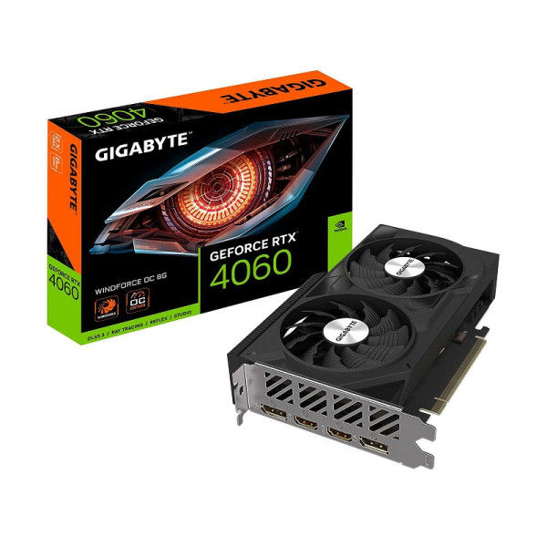 Gigabyte GeForce RTX 4060 WINDFORCE OC 8GB GDDR6 Cartes graphiques Gigabyte, Ultra Pc Gamer Maroc