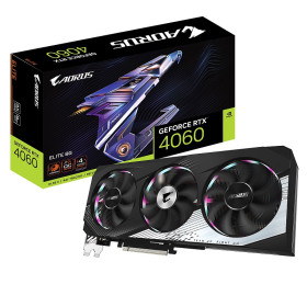 Gigabyte AORUS GeForce RTX 4060 ELITE 8GB GDDR6 Cartes graphiques Gigabyte, Ultra Pc Gamer Maroc