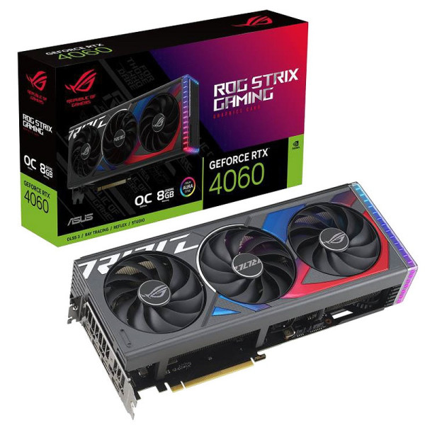 ASUS ROG Strix GeForce RTX 4060 OC Edition 8GB GDDR6 Cartes graphiques ASUS, Ultra Pc Gamer Maroc