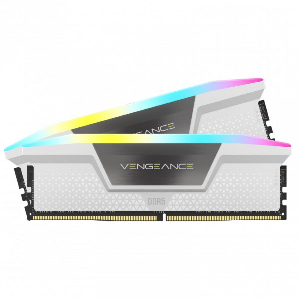 Corsair Vengeance RGB DDR5 32Go (2 x 16Go) 6200 MHz CL36 - Blanc Mémoire vive DDR5 Corsair, Ultra Pc Gamer Maroc