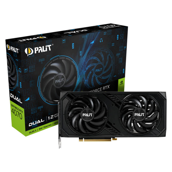 Palit GeForce RTX 4070 DUAL 12GB GDDR6X Cartes graphiques Palit, Ultra Pc Gamer Maroc