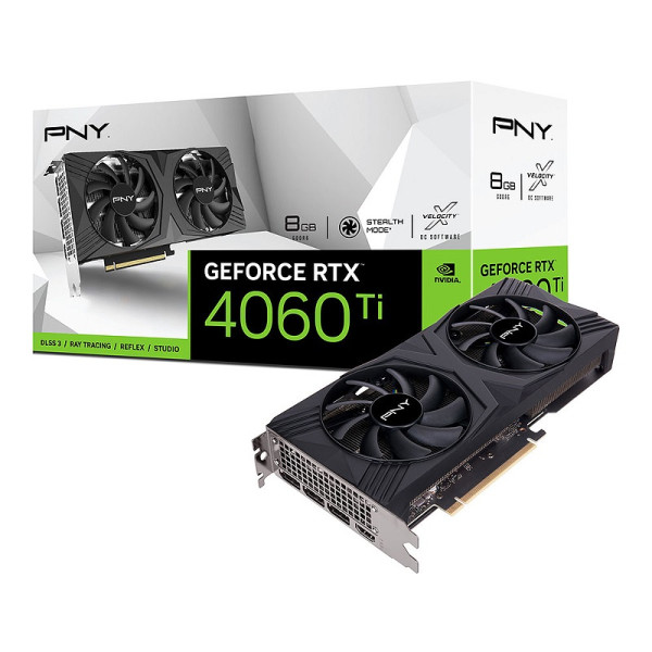 PNY GeForce RTX 4060 Ti VERTO Dual Fan 8GB GDDR6 Cartes graphiques PNY, Ultra Pc Gamer Maroc