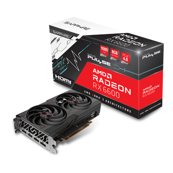 Sapphire PULSE Radeon RX 6600 8GB GDDR6 AMD Sapphire, Ultra Pc Gamer Maroc