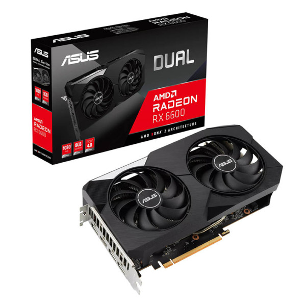 Asus Radeon RX 6600 Dual V2 8GB GDDR6 AMD ASUS, Ultra Pc Gamer Maroc