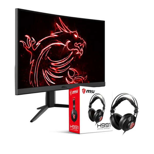 MSI Optix G24C4 24" 144Hz Curved + MSI H991 Moniteurs MSI, Ultra Pc Gamer Maroc