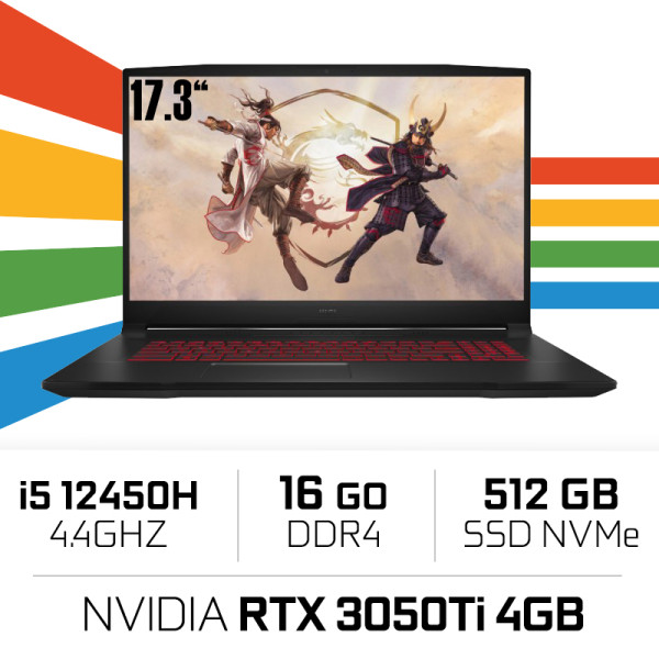 MSI Katana GF76 12UD-404PL i5 12450H/16 Go/512 Go SSD/RTX3050 Ti/17,3" 144 Hz PC Portables Gamer MSI, Ultra Pc Gamer Maroc