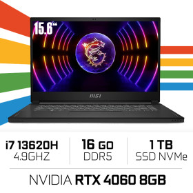 MSI Stealth 15 Studio A13VF i7-13620H/16GB/1TB SSD/RTX4060 8GB/15.6'' 144Hz IPS PC Portables Gamer MSI, Ultra Pc Gamer Maroc