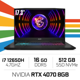 MSI Katana 17 B12VGK-408 i7-12650H/16 Go/512 Go SSD/RTX4070/17,3" 144 Hz PC Portables Gamer MSI, Ultra Pc Gamer Maroc