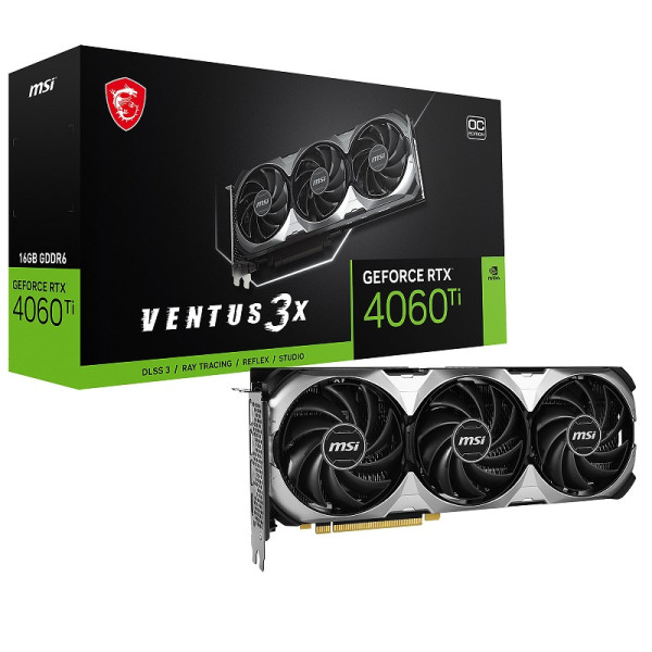 MSI GeForce RTX 4060 Ti VENTUS 3X OC 16GB GDDR6 Cartes graphiques MSI, Ultra Pc Gamer Maroc