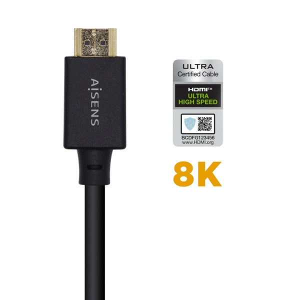 Aisens Câble HDMI 2.1 M/M 8K 1m Câbles Aisens, Ultra Pc Gamer Maroc
