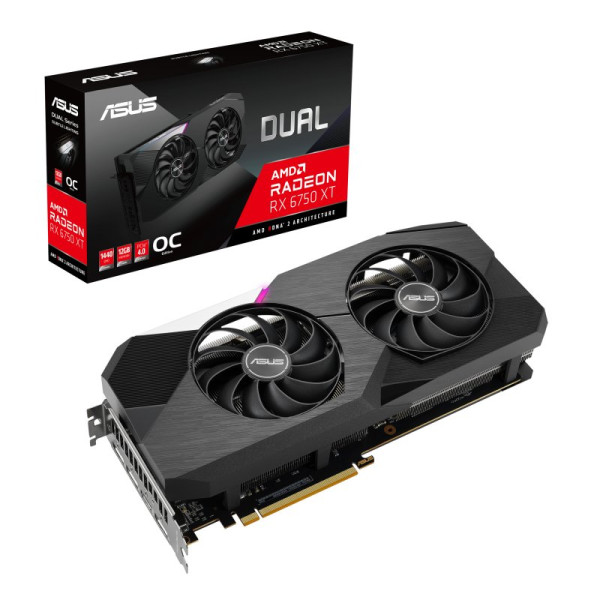 ASUS Radeon RX 6750 XT DUAL OC 12GB GDDR6 Cartes graphiques ASUS, Ultra Pc Gamer Maroc