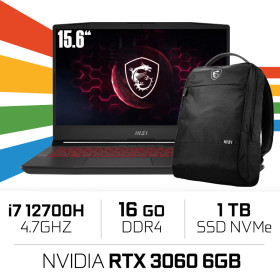 MSI Pulse GL66 12UEK i7-12700H/16GB/1TB SSD/RTX3060 6GB/15.6'' 240Hz W11 BTS PC Portables Gamer MSI, Ultra Pc Gamer Maroc
