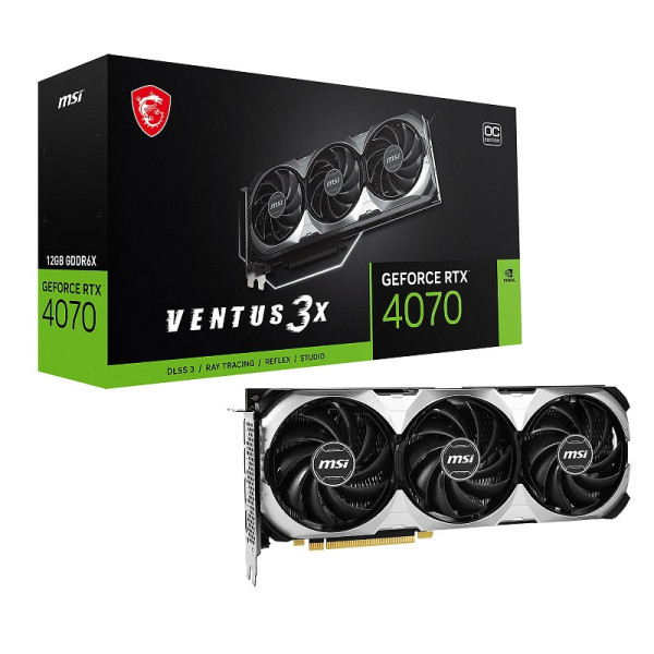 MSI GeForce RTX 4070 VENTUS 3X E OC 12GB GDDR6X Cartes graphiques MSI, Ultra Pc Gamer Maroc