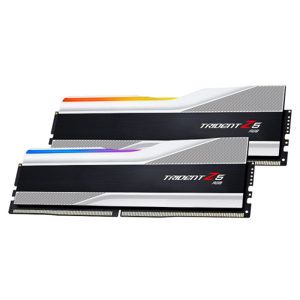 G.Skill Trident Z5 RGB 32Go (2 x 16Go) DDR5 6400 MHz CL32 - Argent Mémoire vive DDR5 G.Skill, Ultra Pc Gamer Maroc