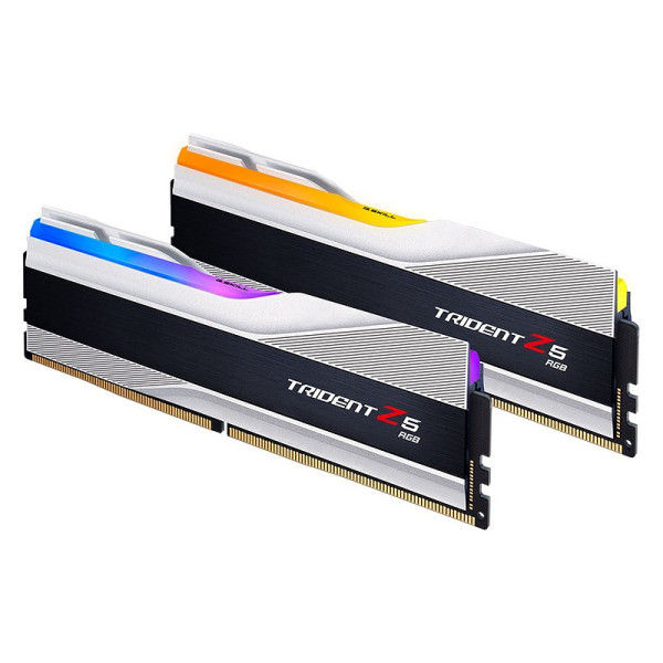 G.Skill Trident Z5 RGB 32Go (2 x 16Go) DDR5 6400 MHz CL32 - Argent Mémoire vive DDR5 G.Skill, Ultra Pc Gamer Maroc