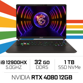 MSI Vector GP68 HX 12VH Intel Core i9-12900HX/32GB/1TB SSD/RTX4080 12GB/16" 144Hz PC Portables Gamer MSI, Ultra Pc Gamer Maroc
