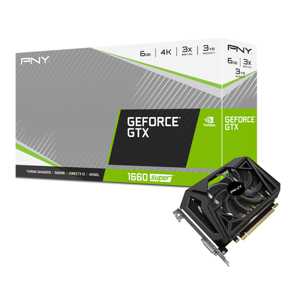 PNY GeForce GTX 1660 SUPER Single Fan 6GB GDDR6 Cartes graphiques PNY, Ultra Pc Gamer Maroc