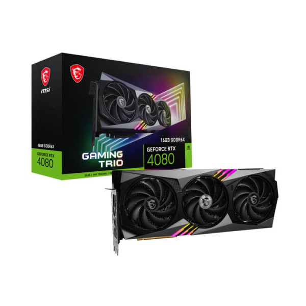 MSI GeForce RTX 4080 GAMING TRIO 16GB GDDR6X Cartes graphiques MSI, Ultra Pc Gamer Maroc