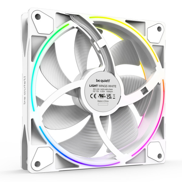 be quiet! Light Wings 140 mm PWM High Speed ARGB Triple Pack (blanc) Refroidissement be quiet!, Ultra Pc Gamer Maroc